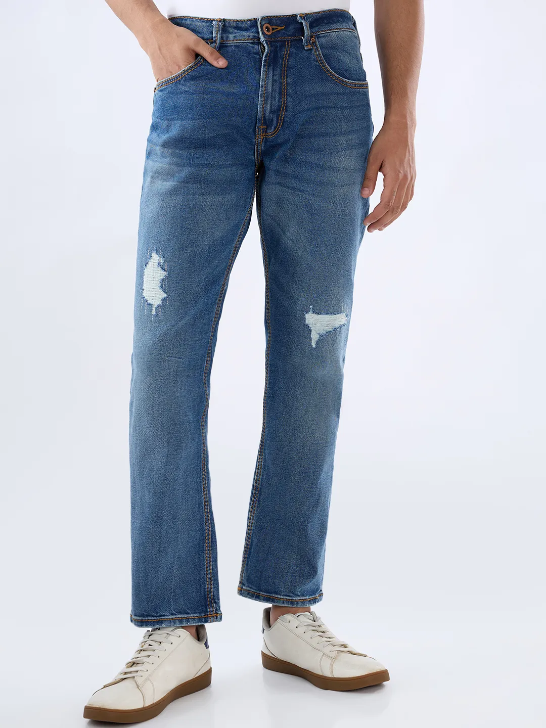 Men Chico Jeans Relaxed Fit Mid Blue Mid Rise - Image 2