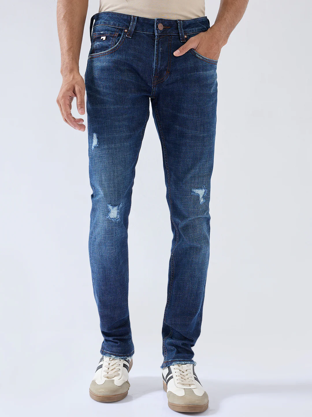 Men Nico Jeans Skinny Fit Dark Blue Low Rise - Image 2