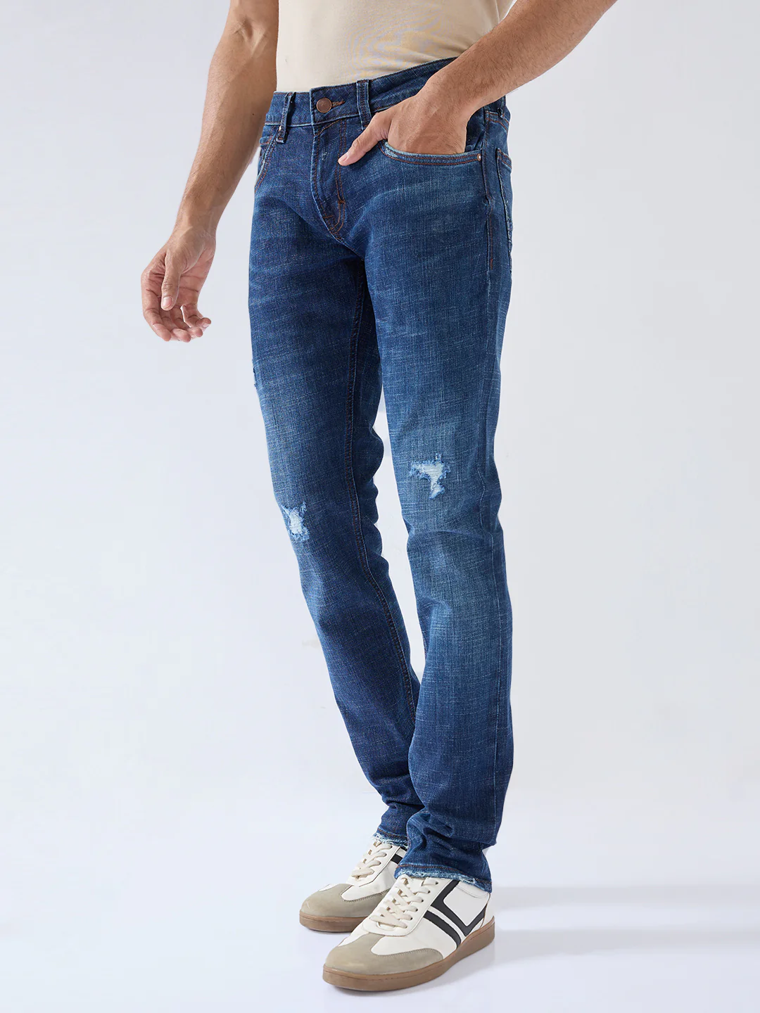 Men Nico Jeans Skinny Fit Dark Blue Low Rise - Image 4