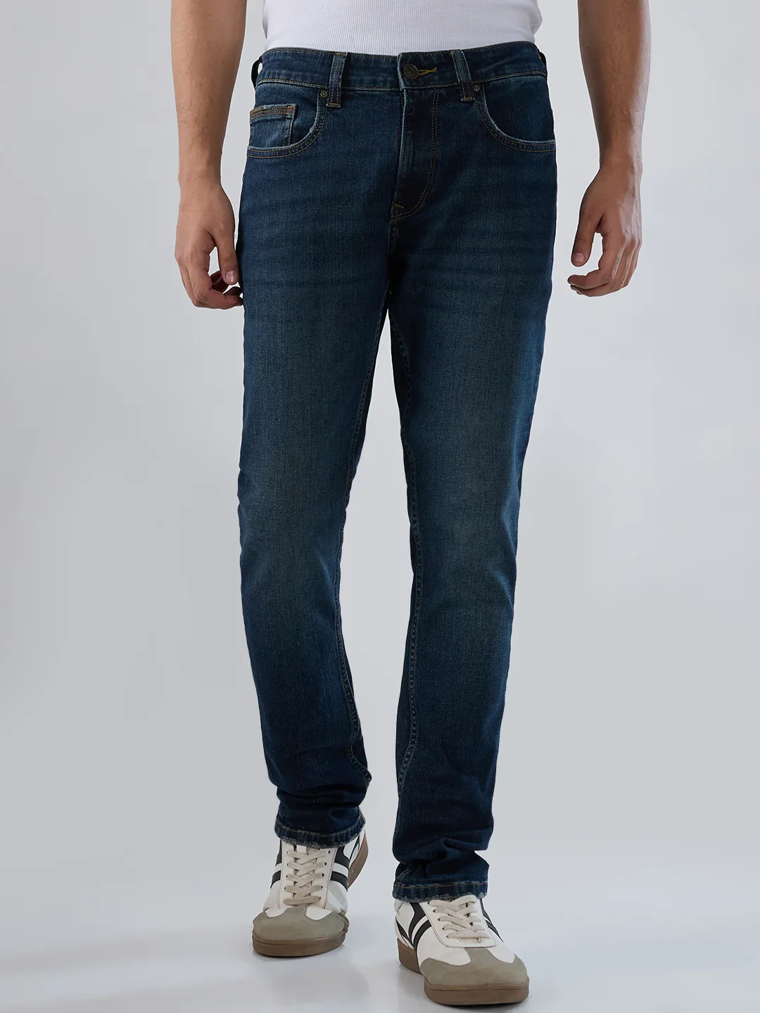 Men Rover Jeans Regular Fit Dark Blue Mid Rise - Image 2