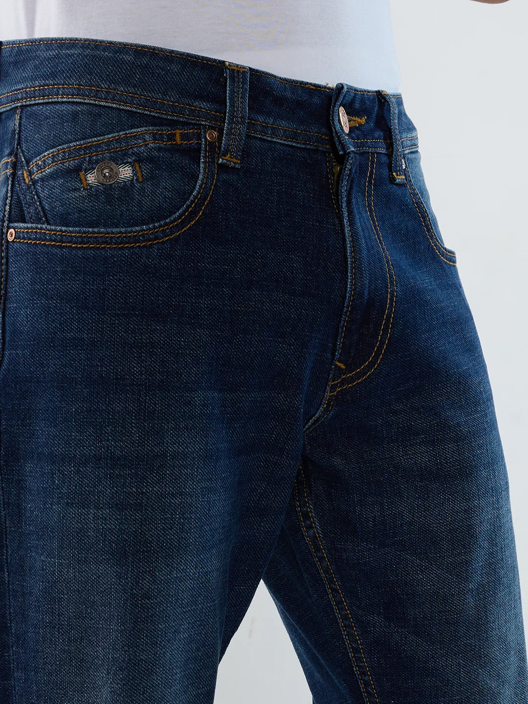 Men Chico Jeans Relaxed Fit Dark Blue Mid Rise - Image 4