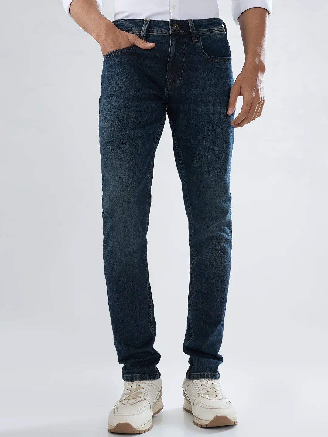 Men Nico Jeans Skinny Fit Dark Blue Low Rise - Image 2