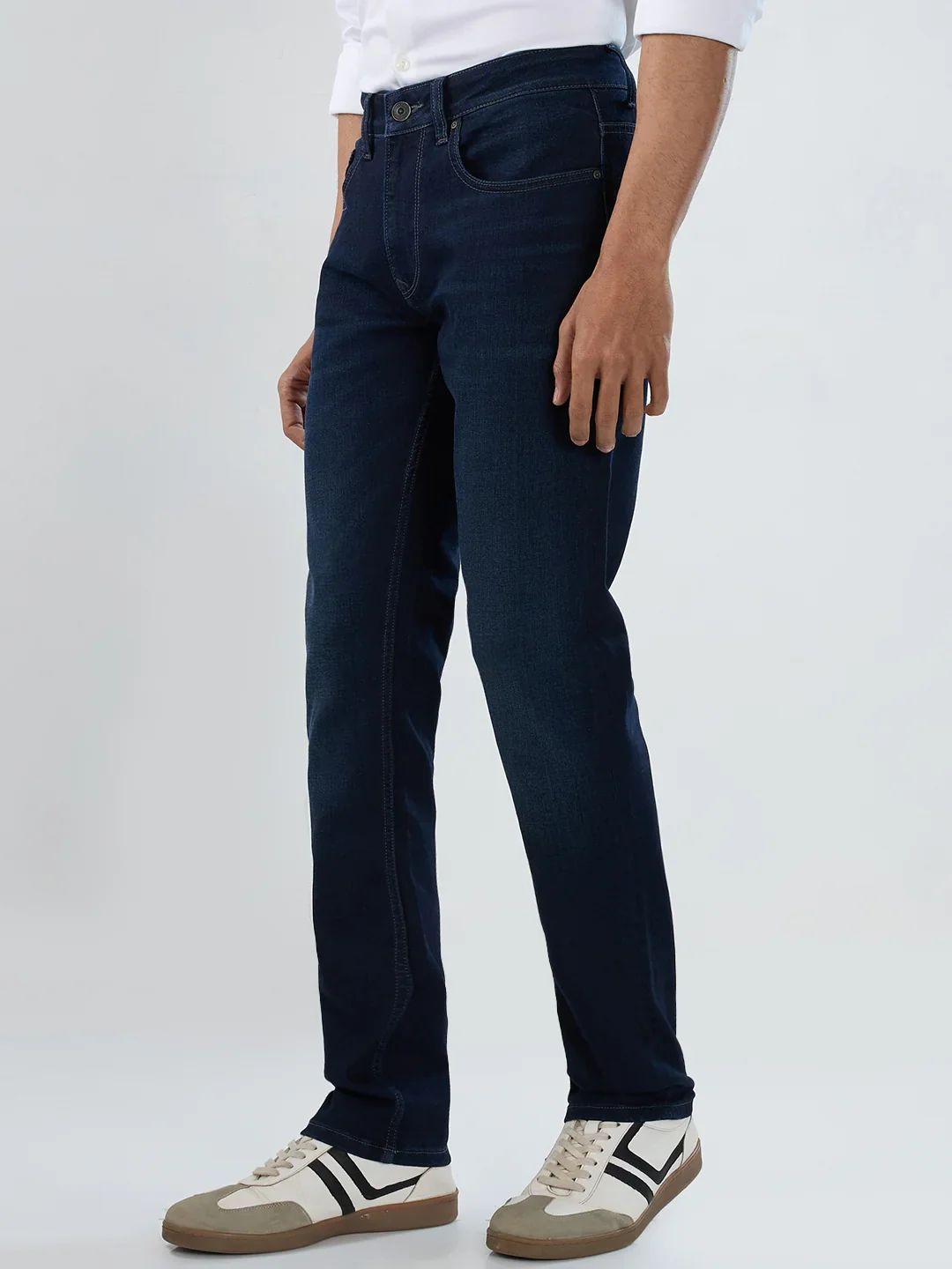 Men Rover Jeans Regular Fit Dark Blue Mid Rise - Image 3
