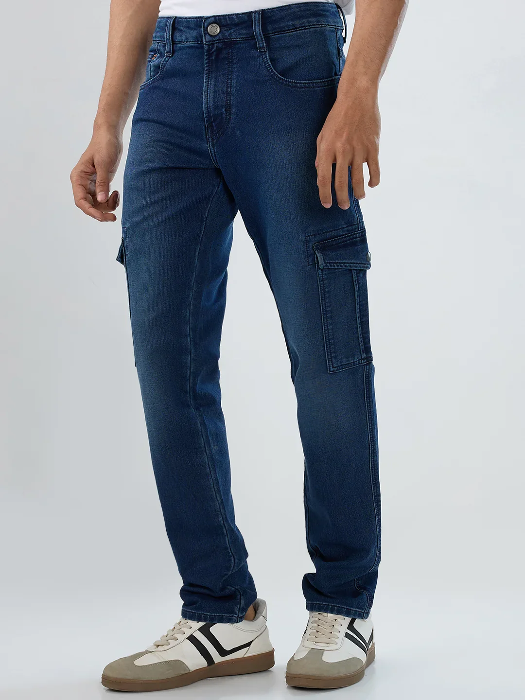 Men Trooper Jeans Regular Fit Dark Blue Mid Rise - Image 3