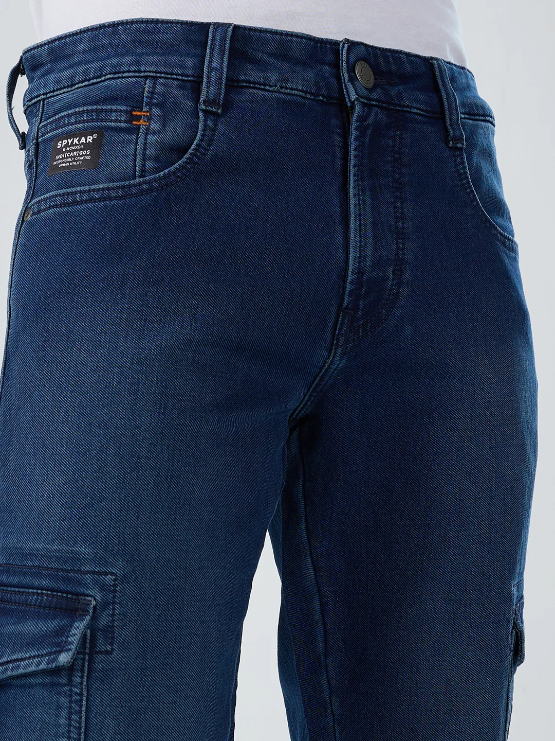 Men Trooper Jeans Regular Fit Dark Blue Mid Rise - Image 4