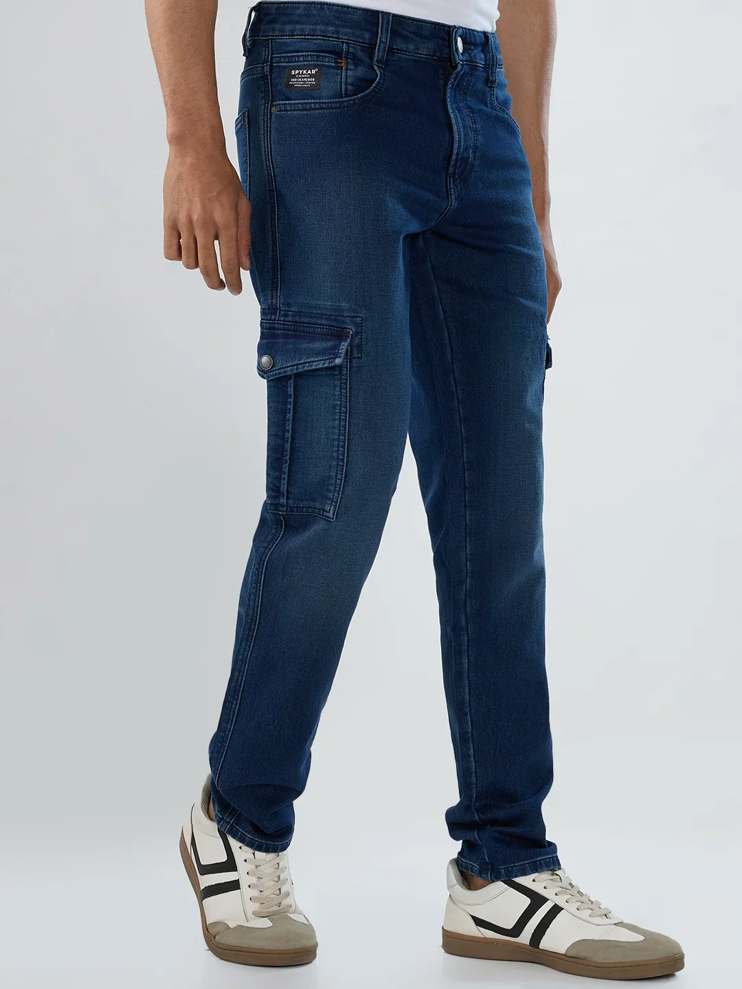 Men Trooper Jeans Regular Fit Dark Blue Mid Rise - Image 5