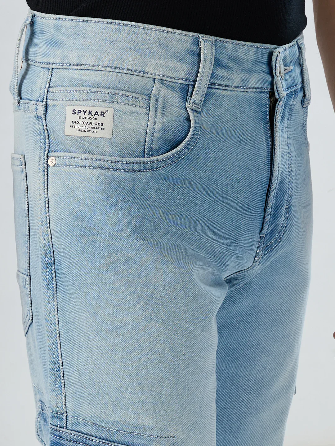 Men Trooper Jeans Regular Fit Light Blue Mid Rise - Image 4