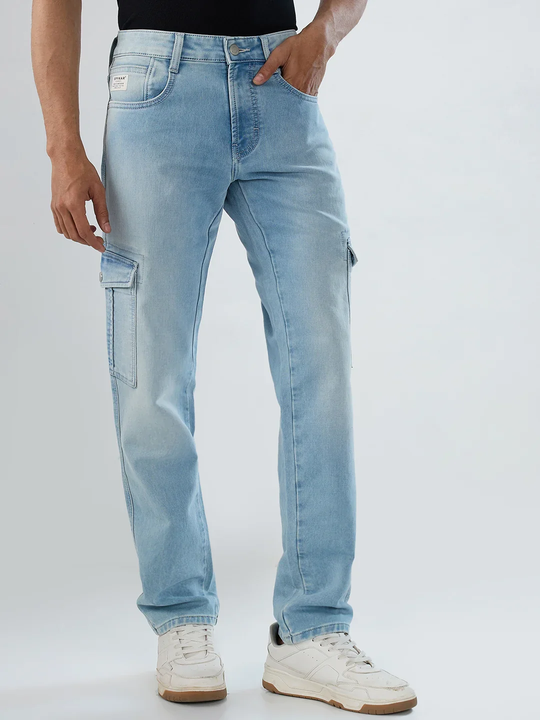 Men Trooper Jeans Regular Fit Light Blue Mid Rise - Image 5