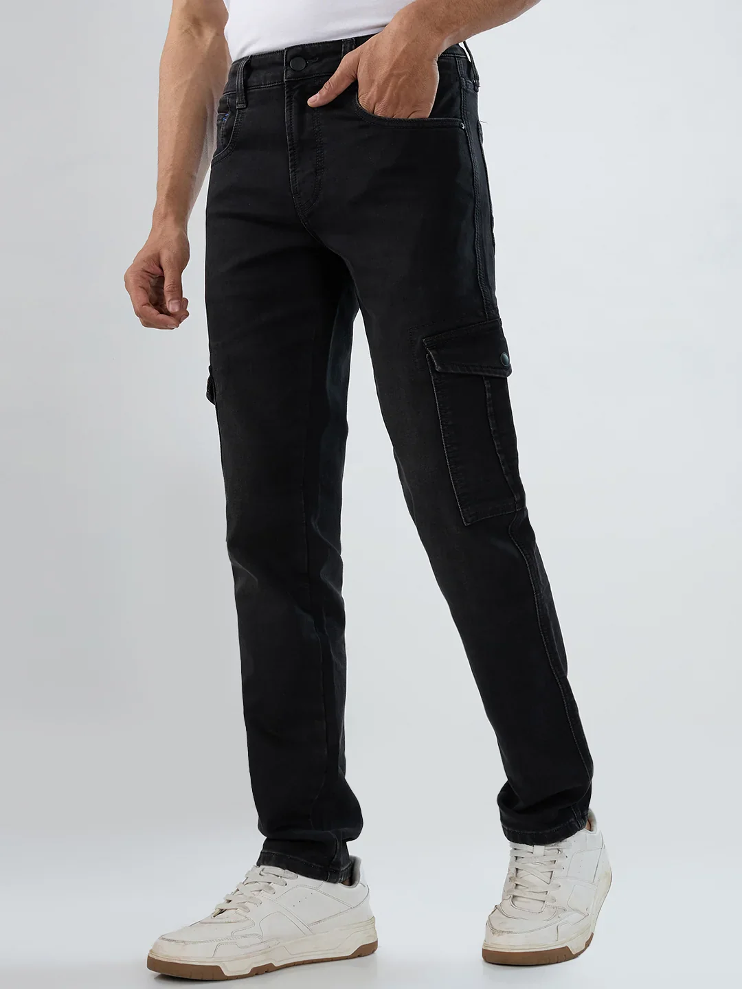 Men Trooper Jeans Regular Fit Black Mid Rise - Image 3