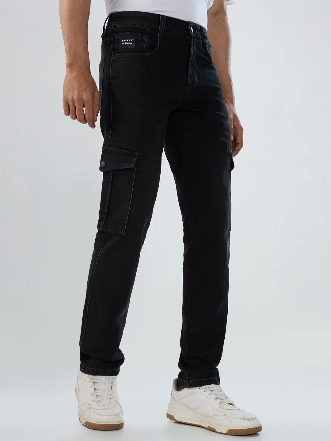 Men Trooper Jeans Regular Fit Black Mid Rise - Image 5