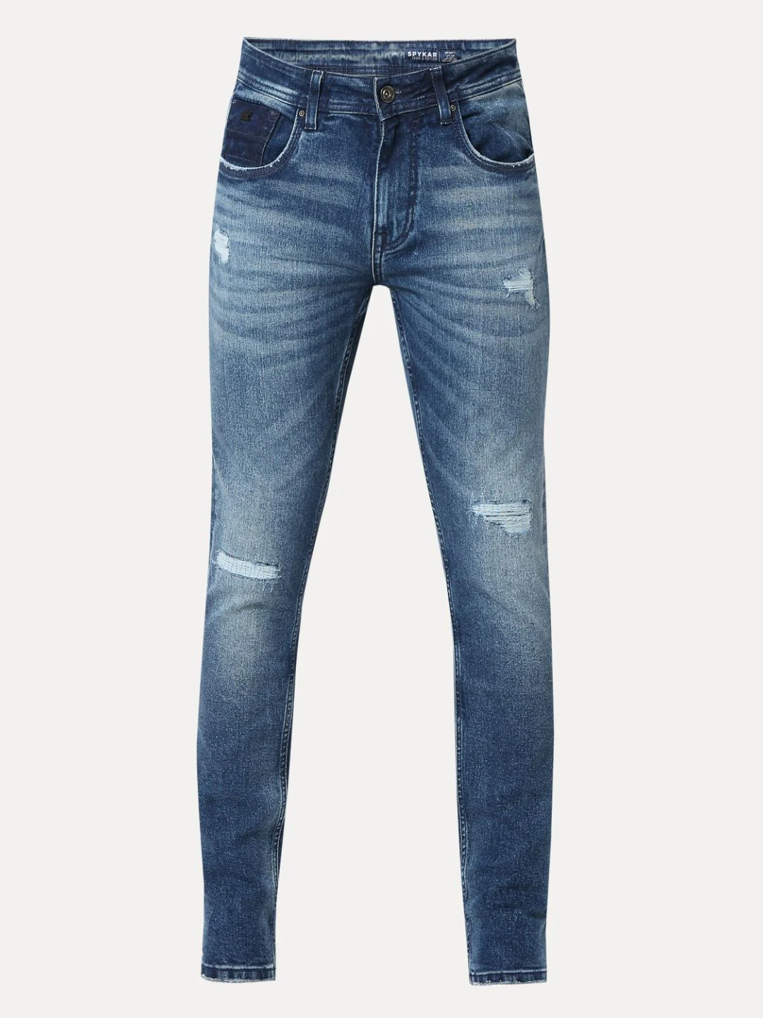 Men Jeans Skinny Fit Mid Blue Low Rise - Image 7