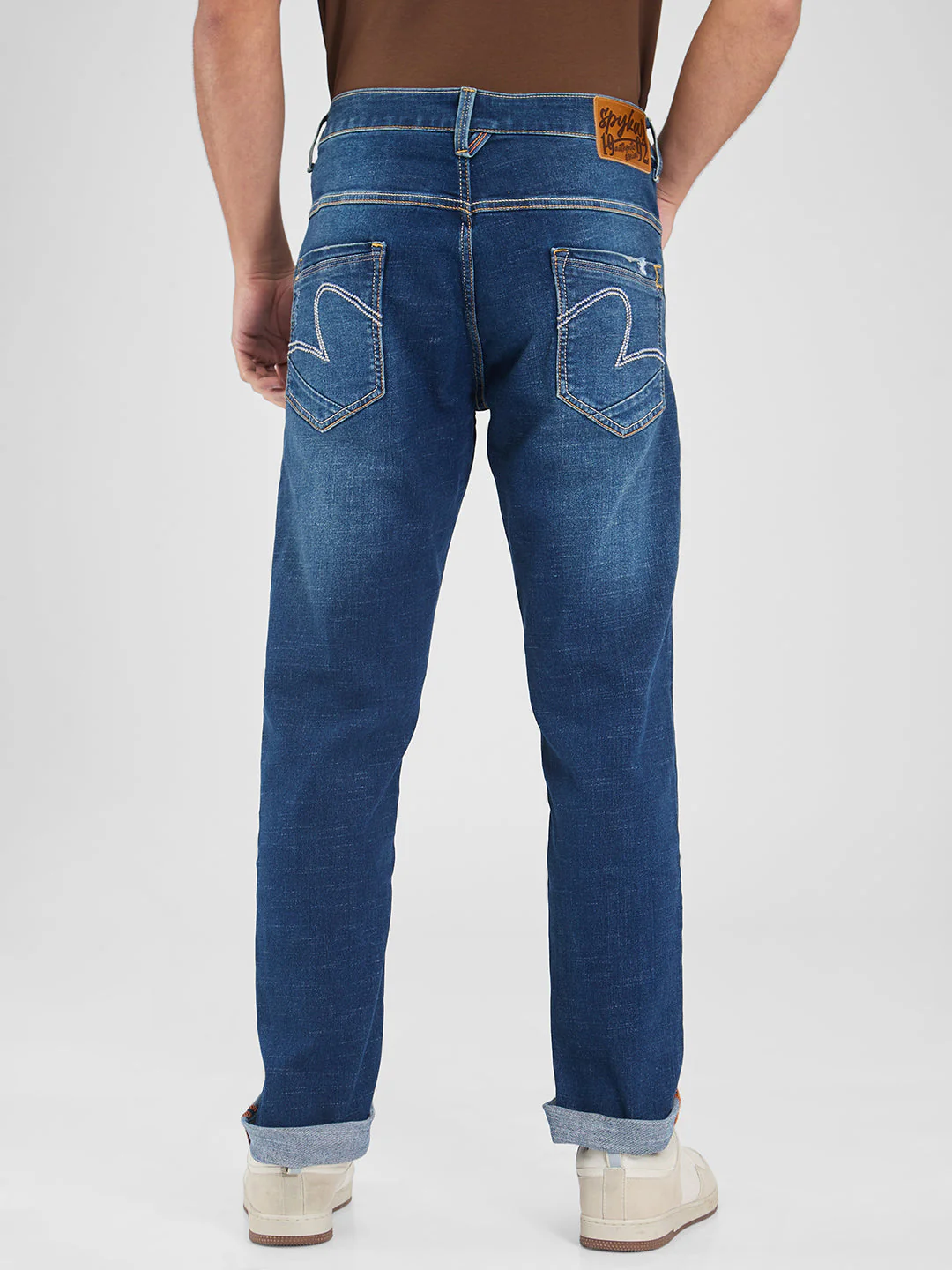 Men Jeans Regular Fit Blue Mid Rise - Image 3