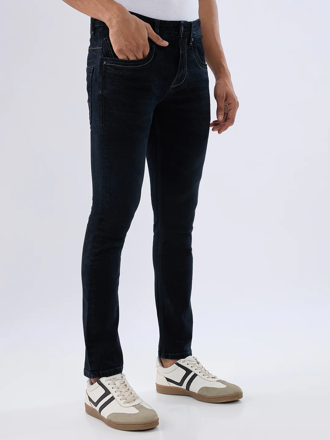 Men Kano Jeans Slim Fit Black Low Rise - Image 2