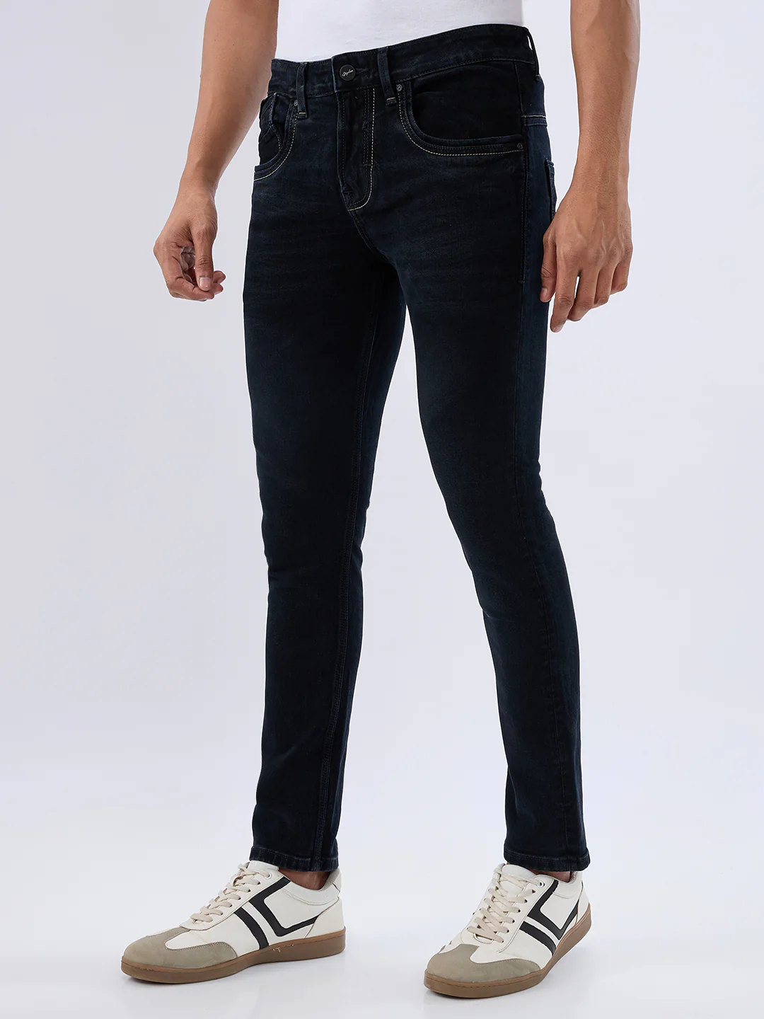 Men Kano Jeans Slim Fit Black Low Rise - Image 3