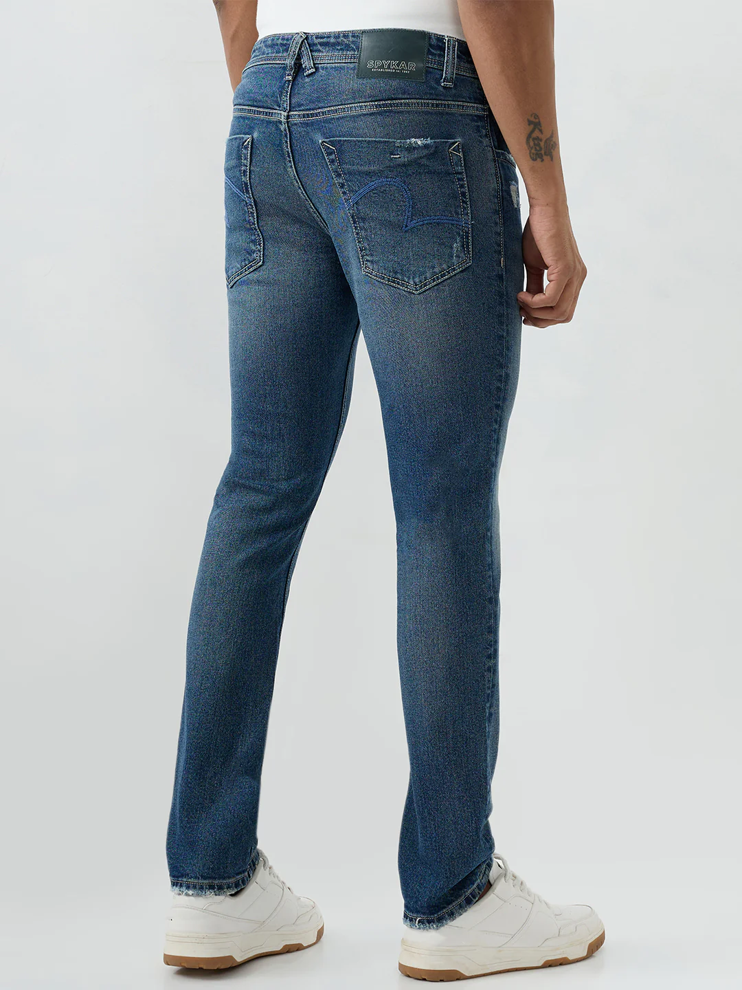 Men Rover Jeans Regular Fit Blue Mid Rise - Image 4