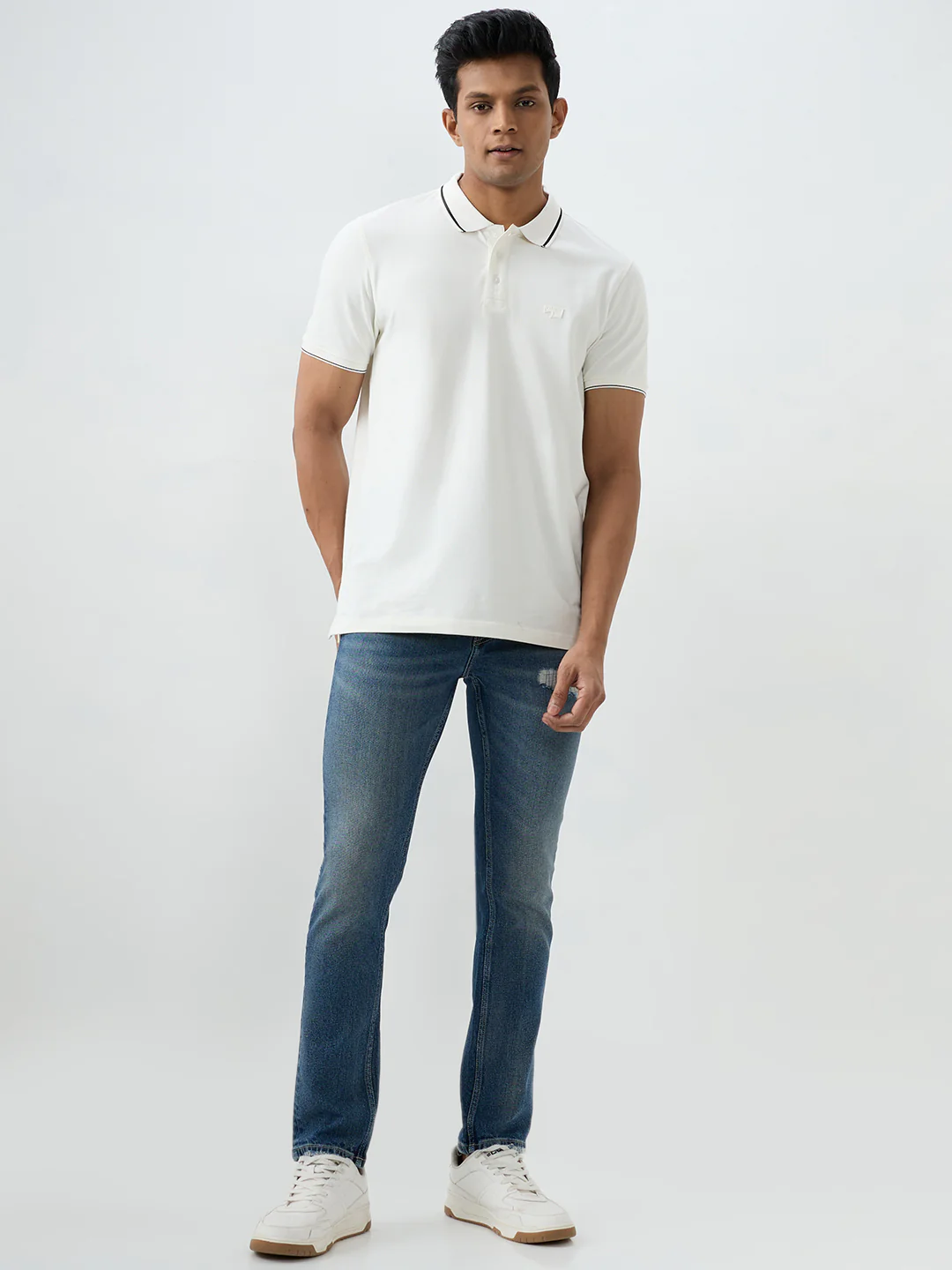 Men Rover Jeans Regular Fit Blue Mid Rise - Image 5