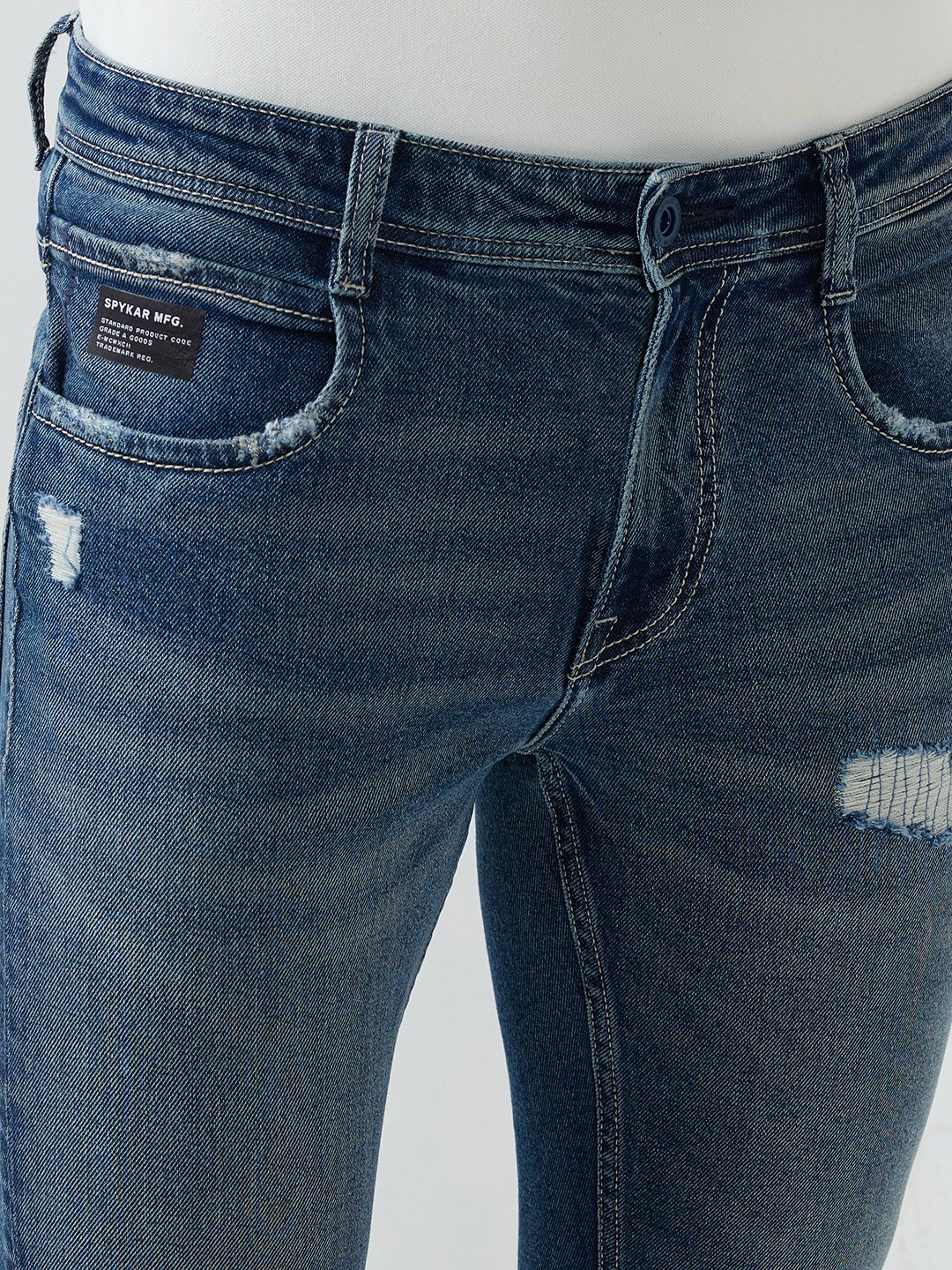 Men Rover Jeans Regular Fit Blue Mid Rise - Image 6
