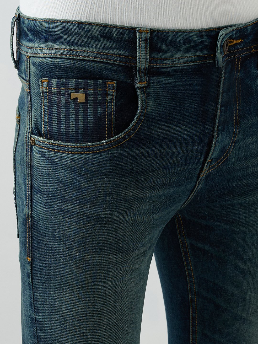 Men Kano Jeans Slim Fit Blue Low Rise - Image 6