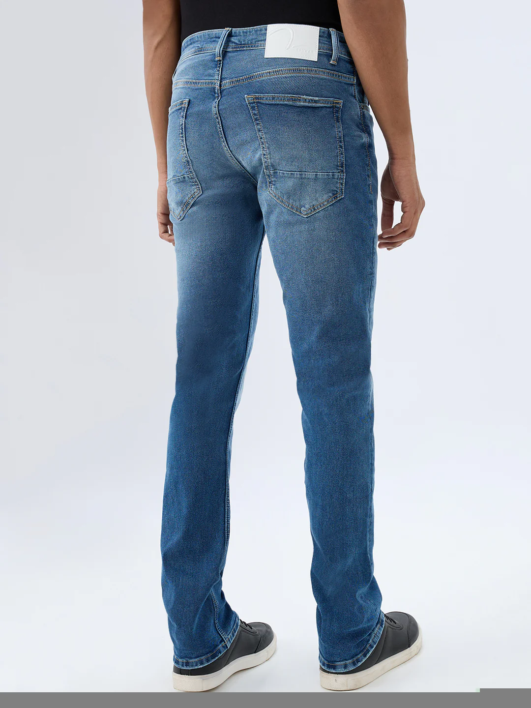 Men Ricardo Jeans Comfort Fit Blue Mid Rise - Image 4