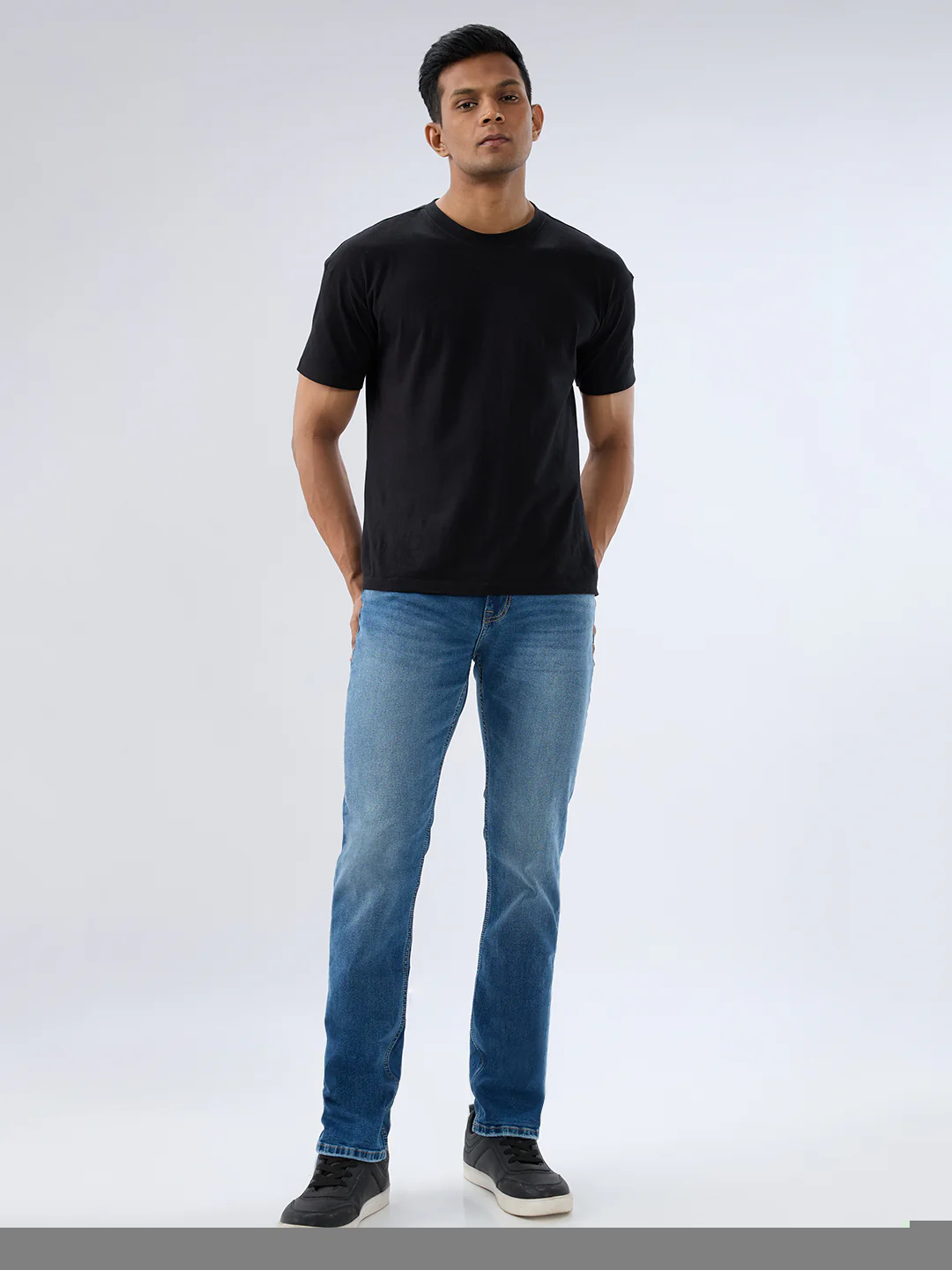 Men Ricardo Jeans Comfort Fit Blue Mid Rise - Image 5