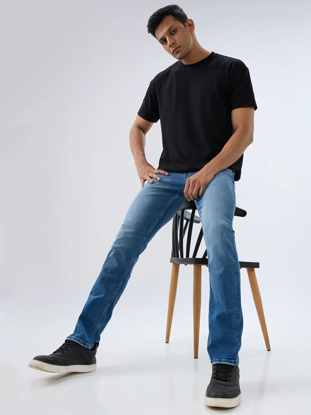 Men Ricardo Jeans Comfort Fit Blue Mid Rise - Image 7