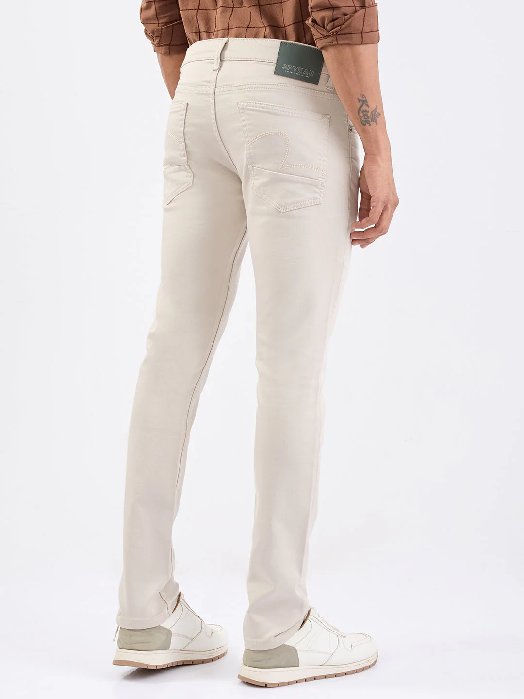 Men Jeans Slim Fit Ivory Low Rise - Image 4