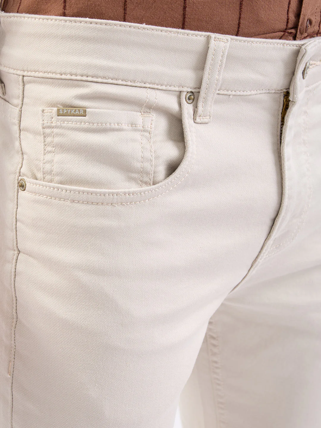 Men Jeans Slim Fit Ivory Low Rise - Image 6