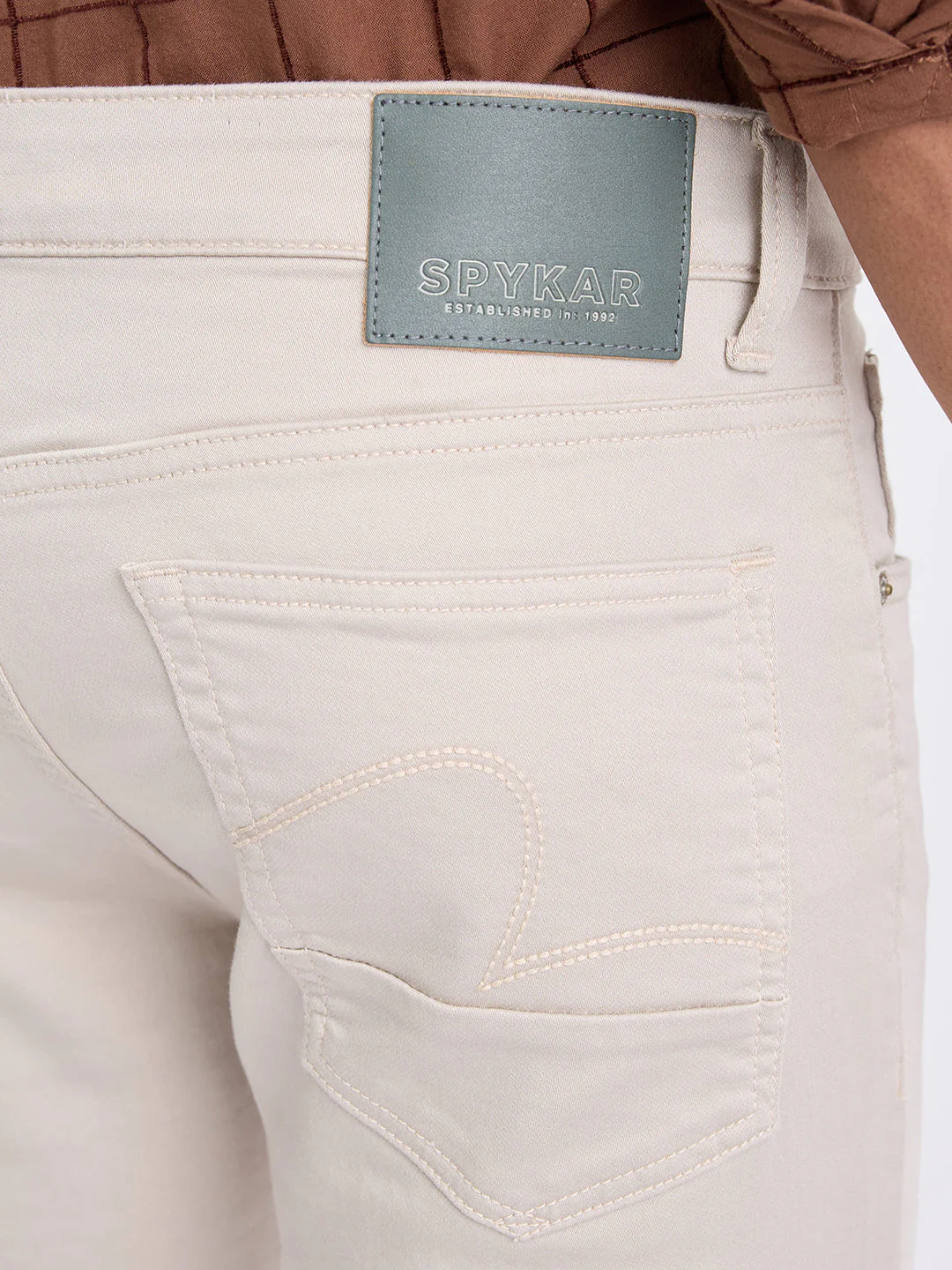 Men Jeans Slim Fit Ivory Low Rise - Image 8