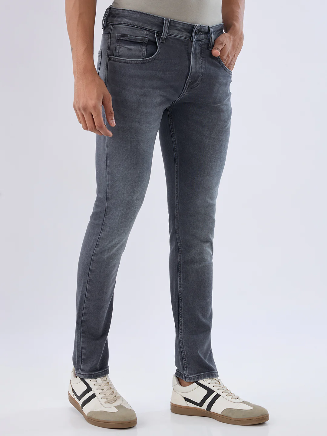 Men Kano Jeans Slim Fit Grey Low Rise - Image 2