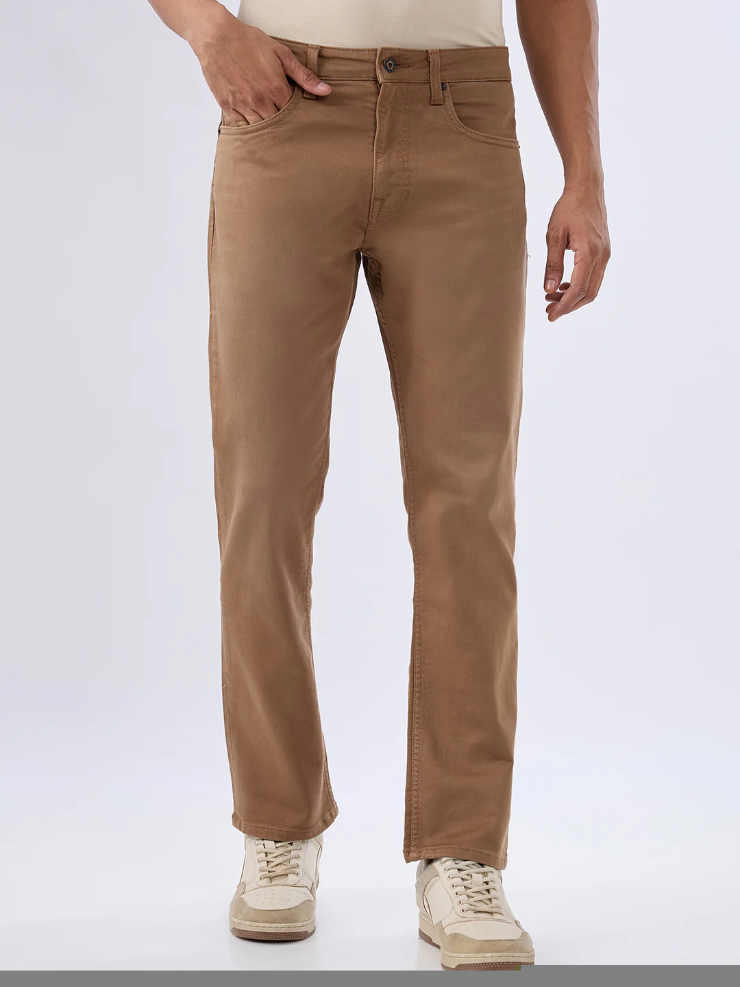 Men Chico Jeans Relaxed Fit Brown Mid Rise