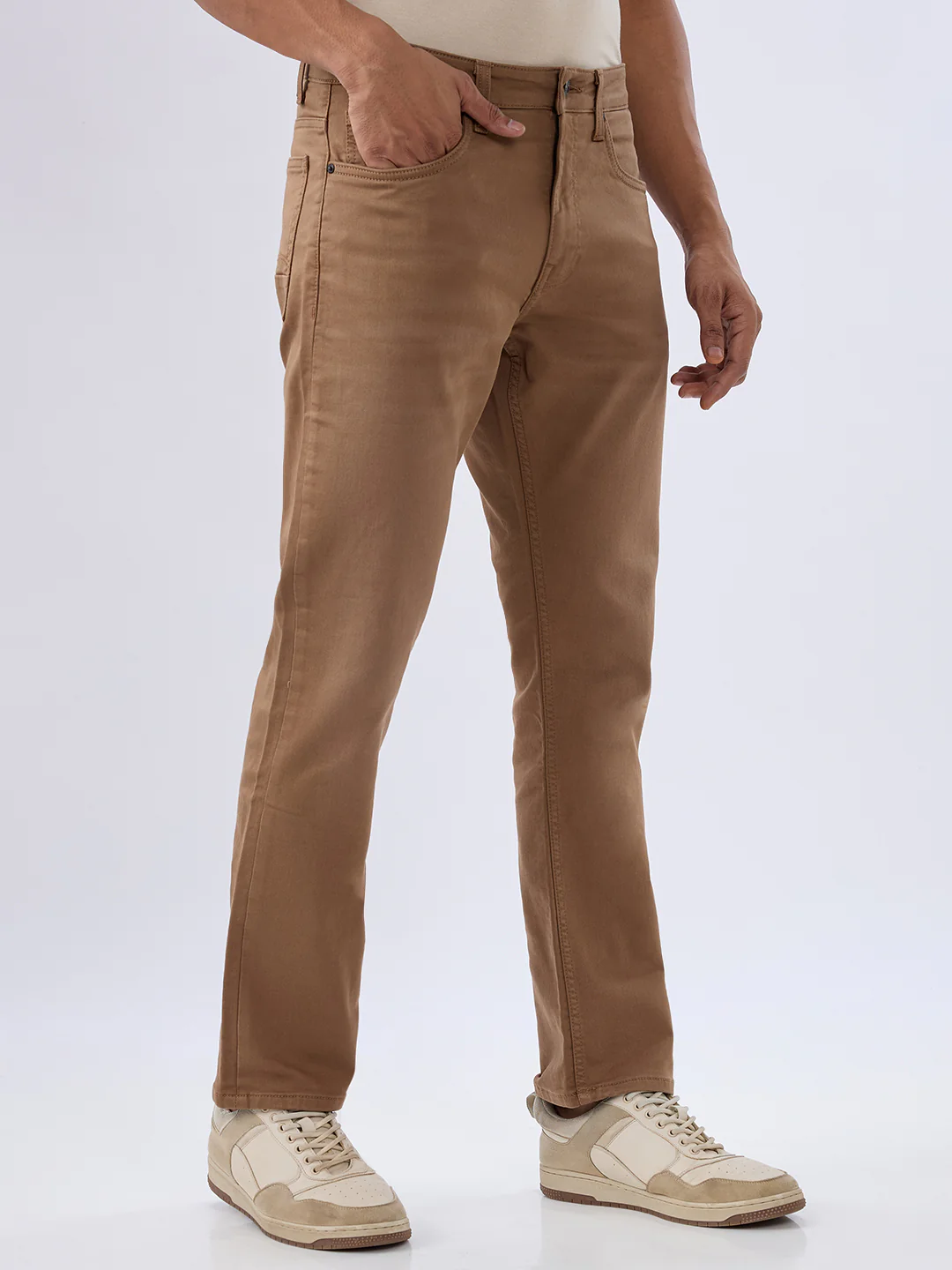 Men Chico Jeans Relaxed Fit Brown Mid Rise - Image 2