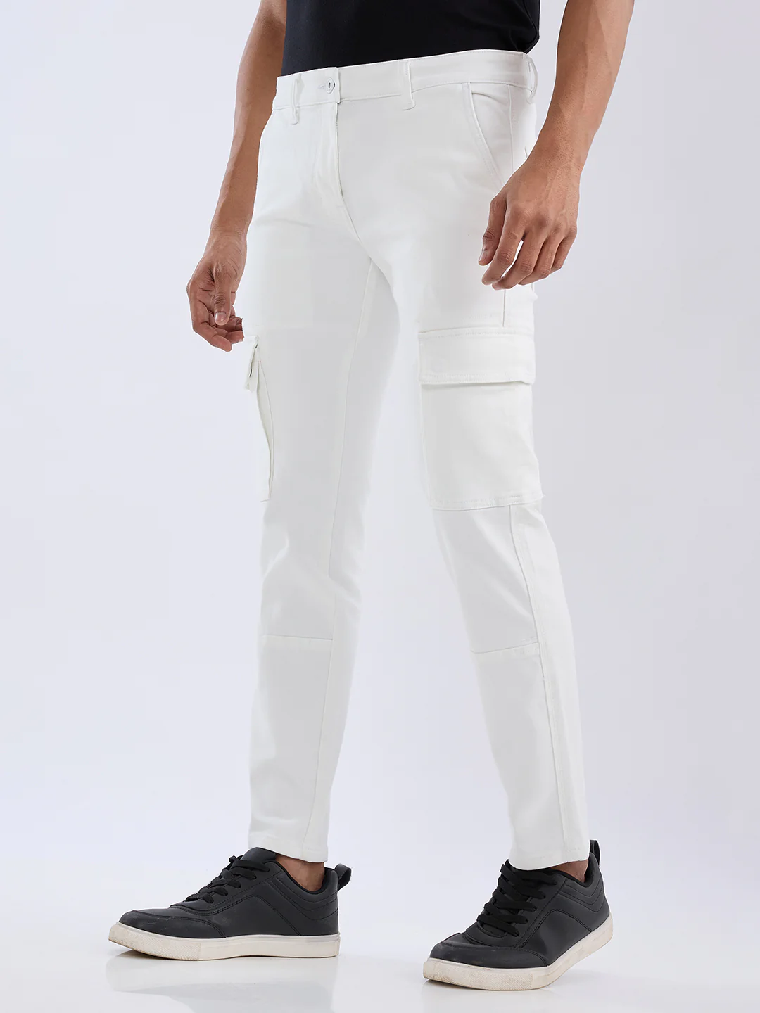 Men Trooper Jeans Regular Fit White Mid Rise - Image 3
