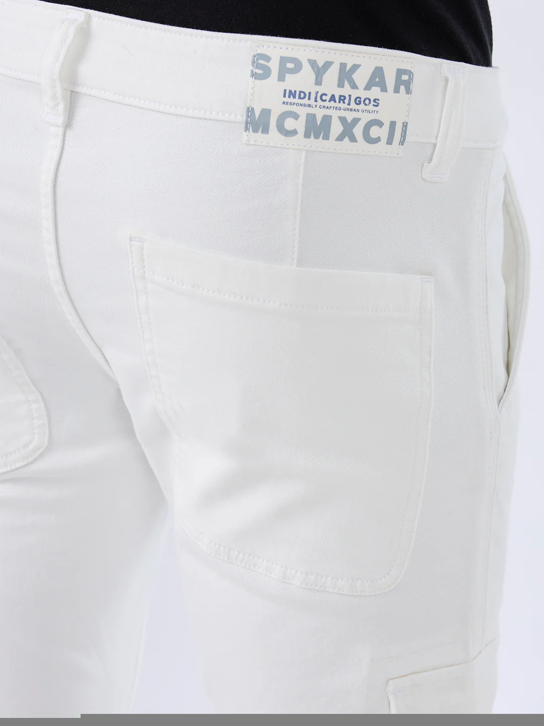 Men Trooper Jeans Regular Fit White Mid Rise - Image 8
