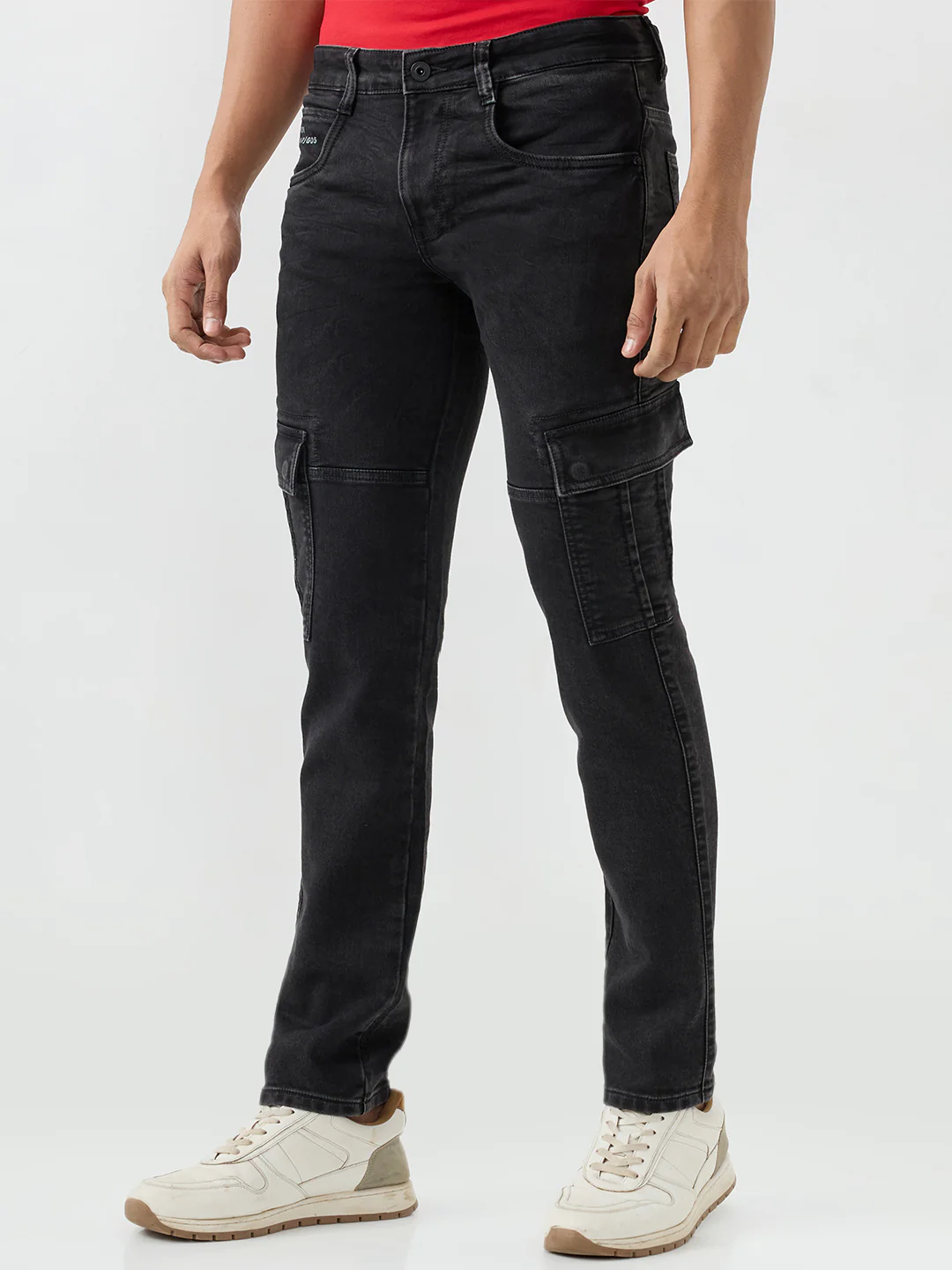 Men Trooper Jeans Regular Fit Black Mid Rise - Image 3