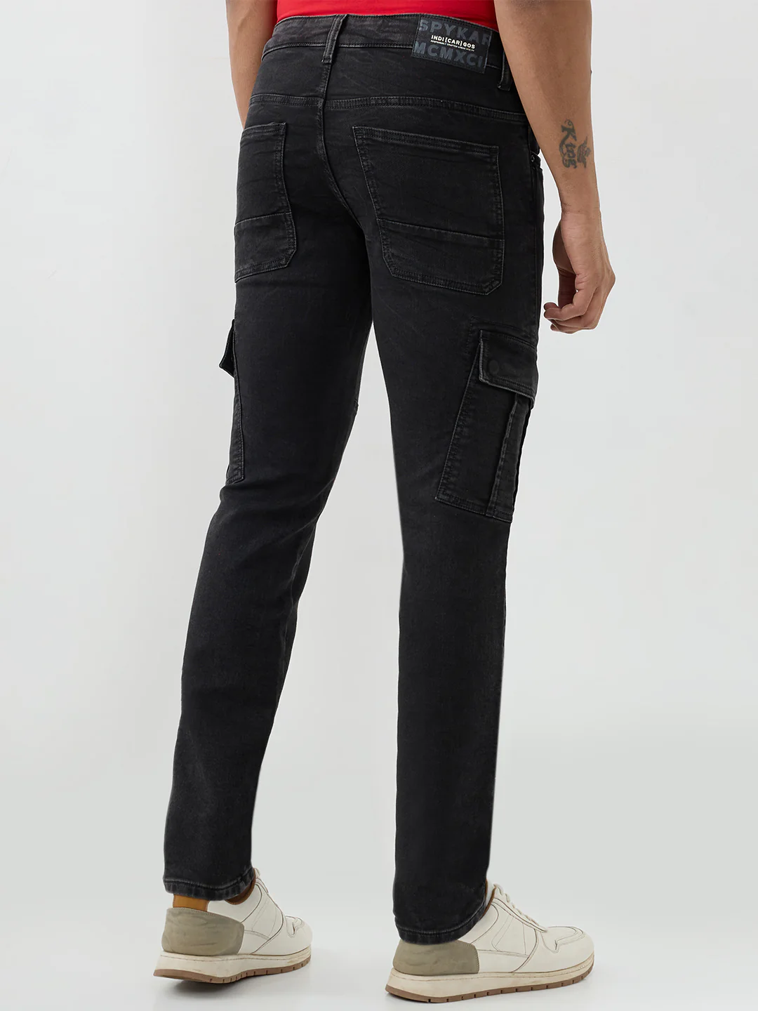 Men Trooper Jeans Regular Fit Black Mid Rise - Image 4