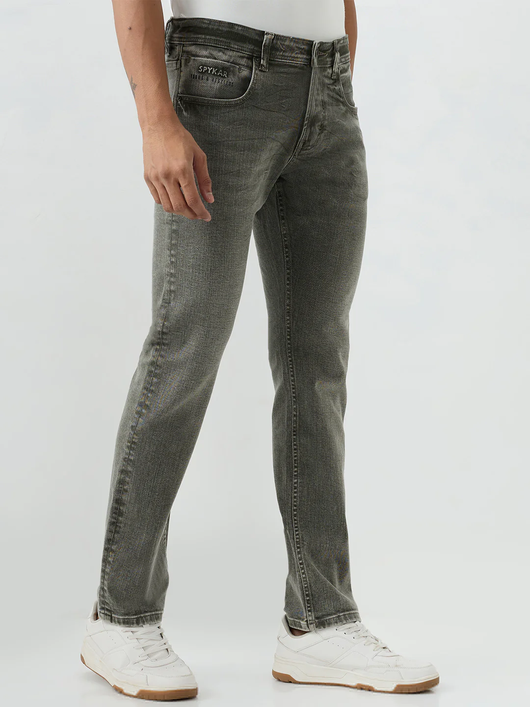 Men Ricardo Jeans Comfort Fit Green Mid Rise - Image 3