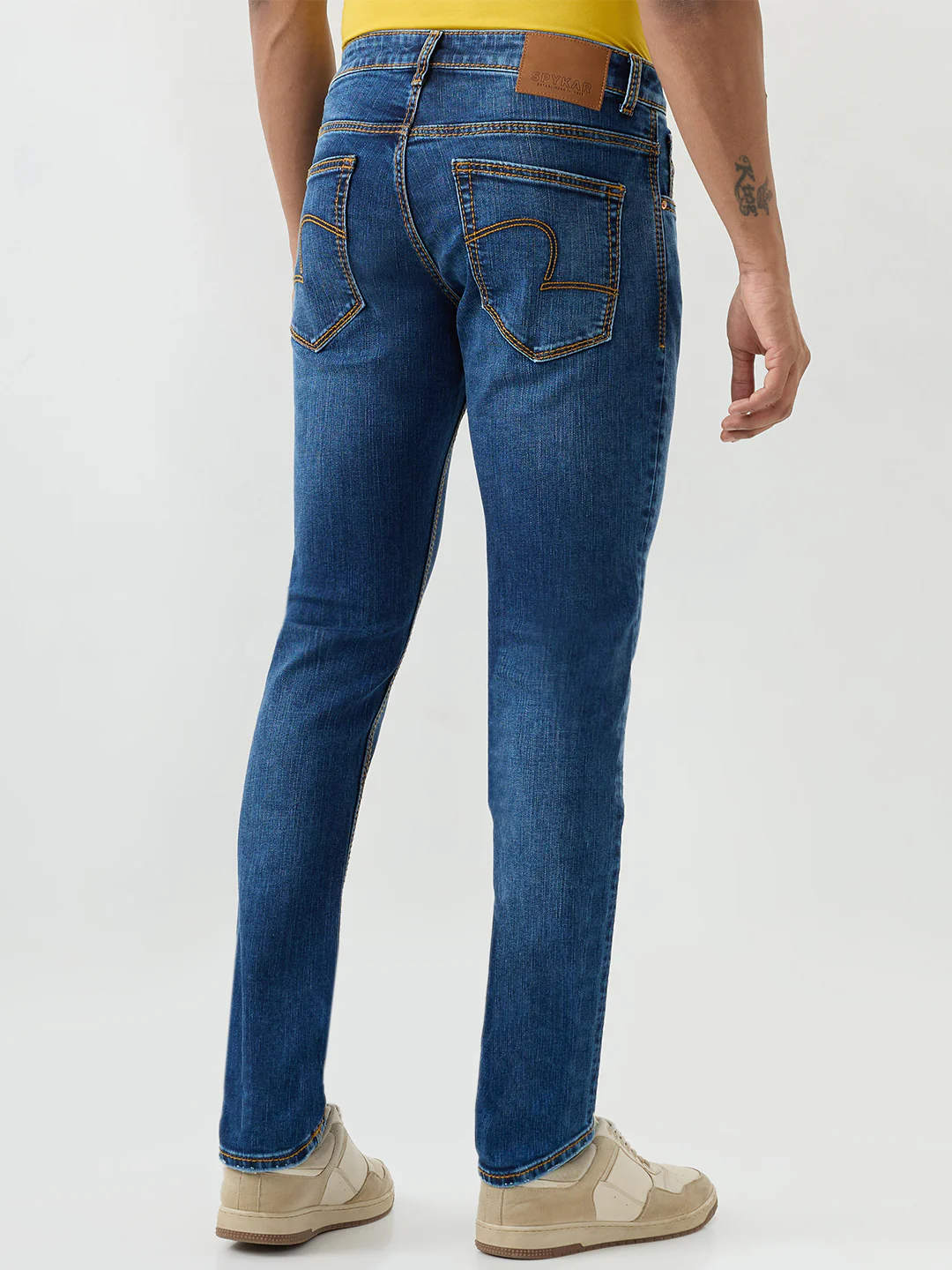 Men Kano Jeans Slim Fit Blue Low Rise - Image 4