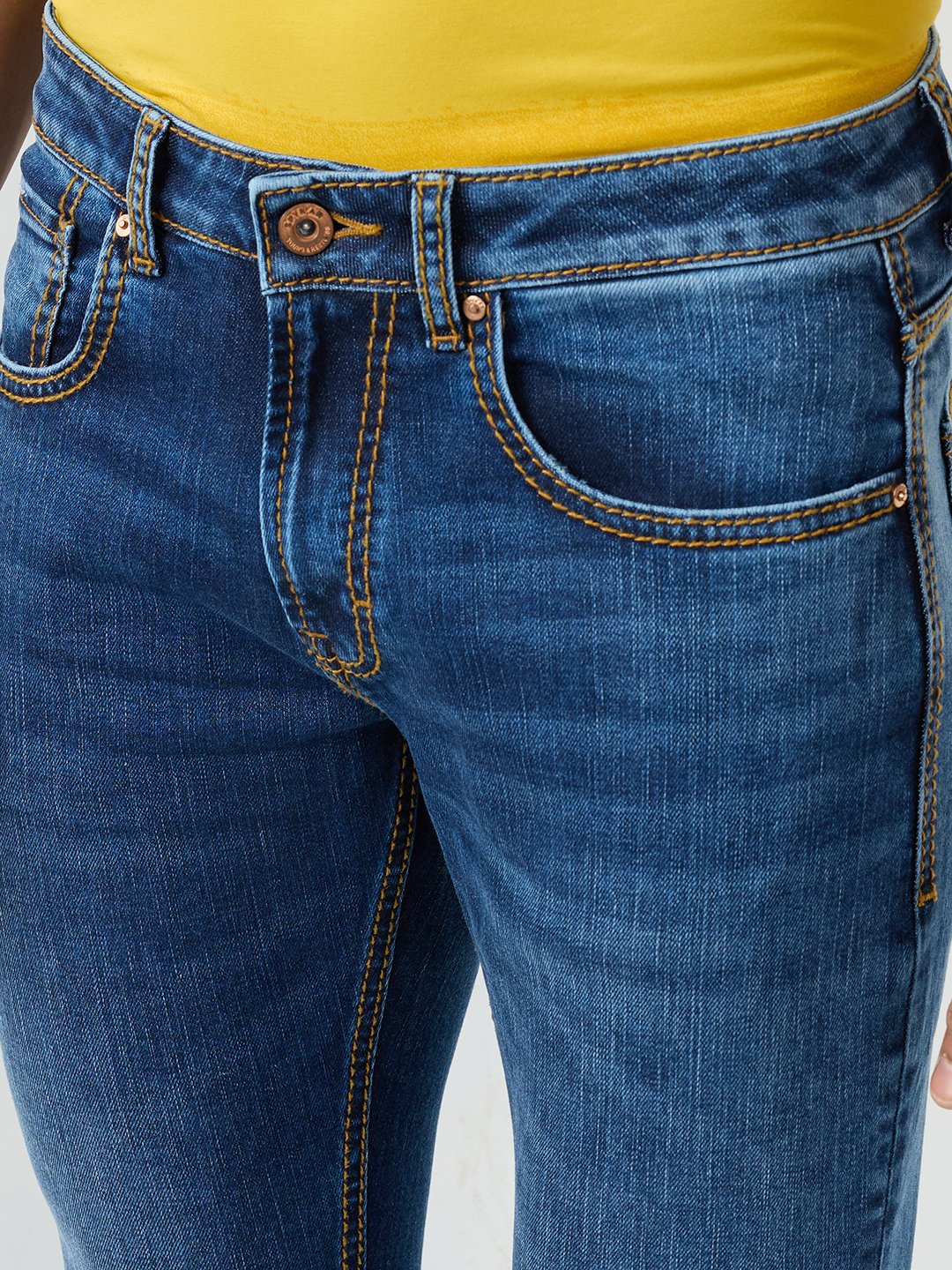 Men Kano Jeans Slim Fit Blue Low Rise - Image 6