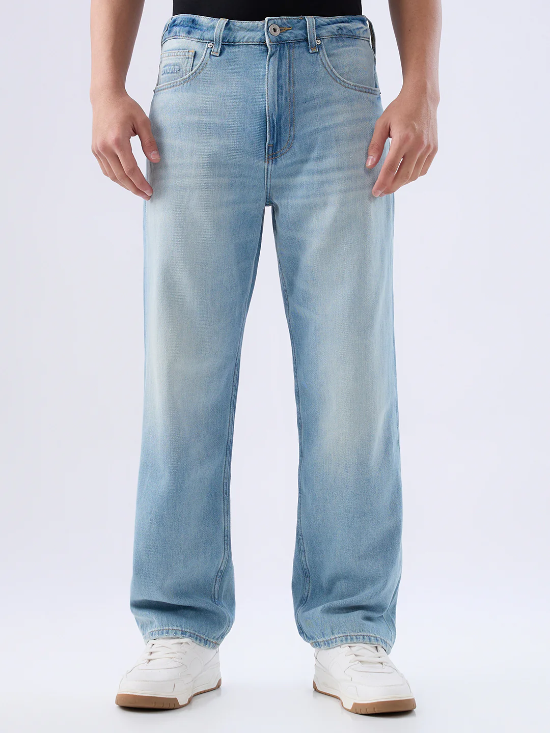 Men Ikemen Jeans Loose Fit Blue Low Rise - Image 2