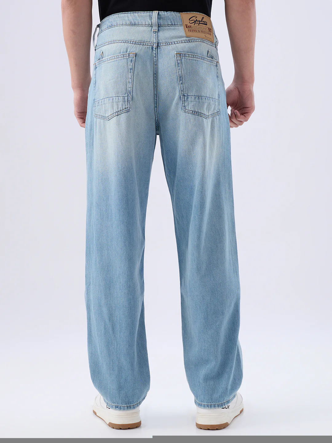 Men Ikemen Jeans Loose Fit Blue Low Rise - Image 5