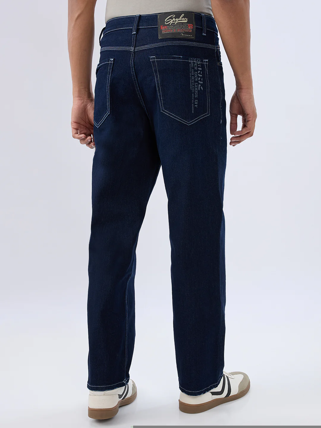 Men Ikemen Jeans Loose Fit Blue Low Rise - Image 5