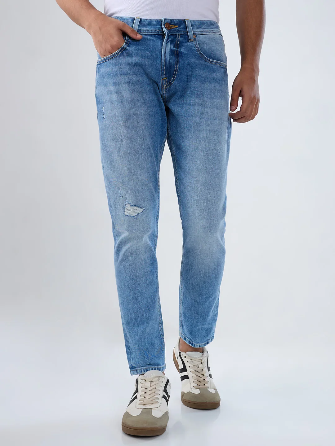 Men Kano Jeans Slim Fit Light Blue Mid Rise - Image 2