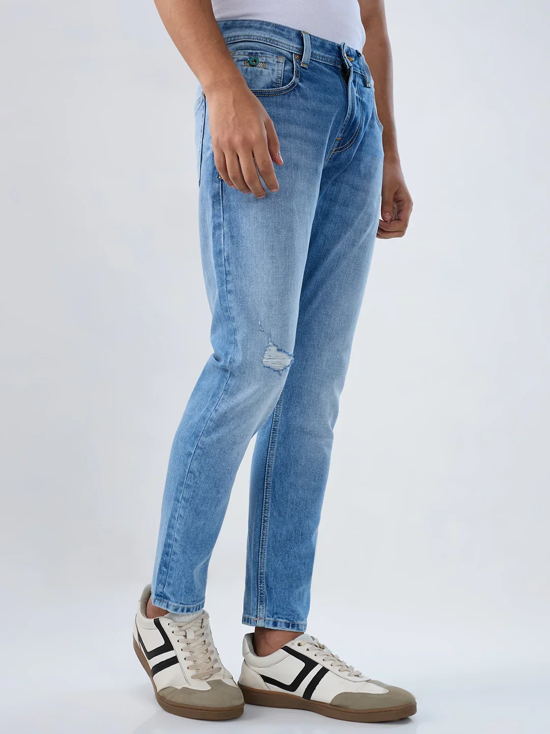Men Kano Jeans Slim Fit Light Blue Mid Rise - Image 3