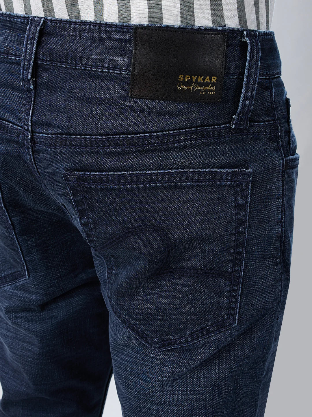 Men Kano Jeans Slim Fit Dark Blue Mid Rise - Image 7