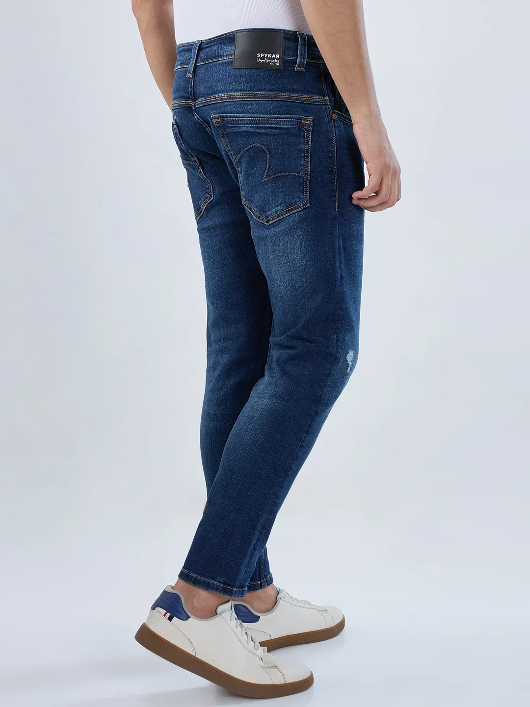Men Kano Jeans Slim Fit Dark Blue Mid Rise - Image 6
