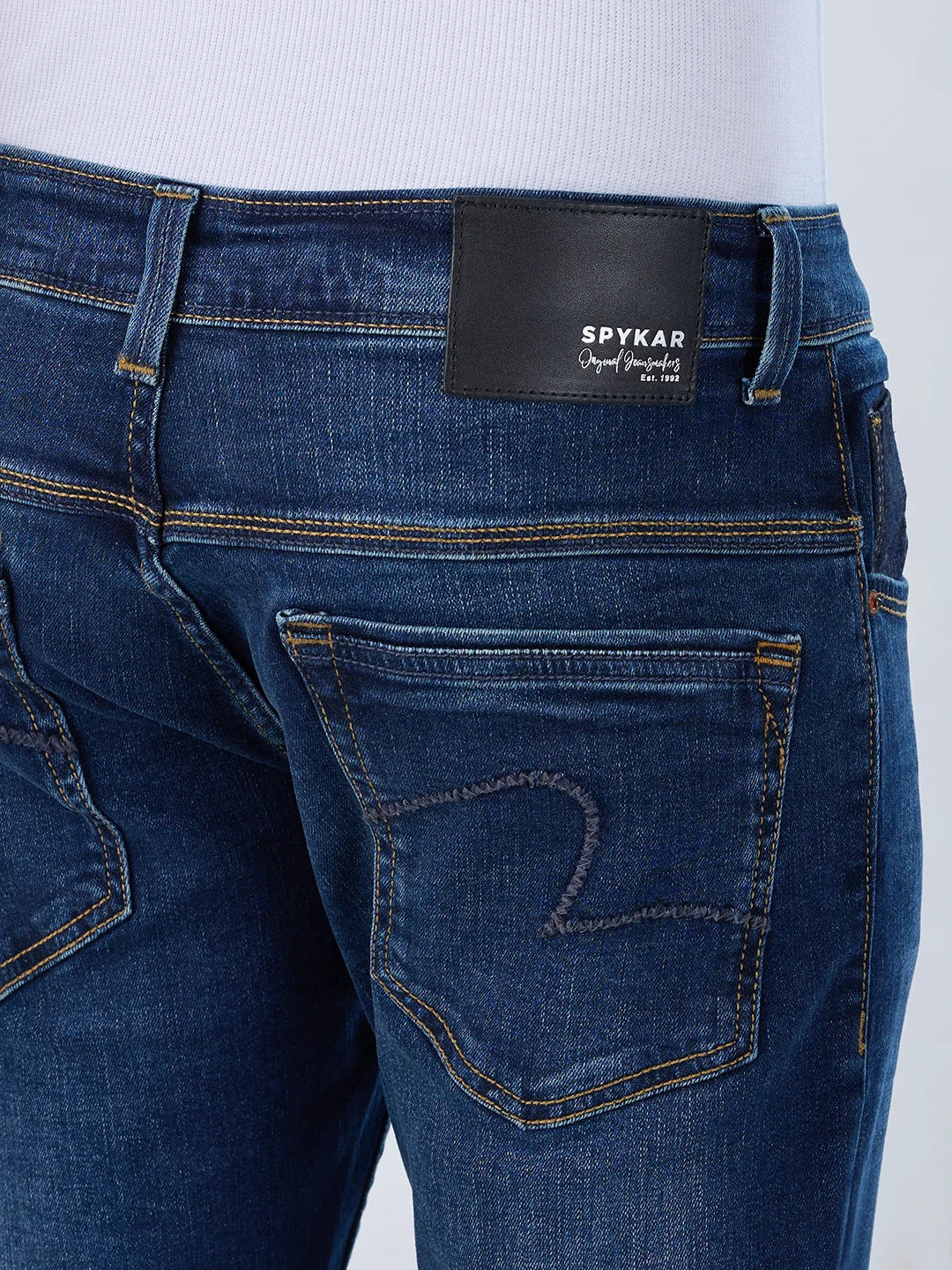 Men Kano Jeans Slim Fit Dark Blue Mid Rise - Image 7
