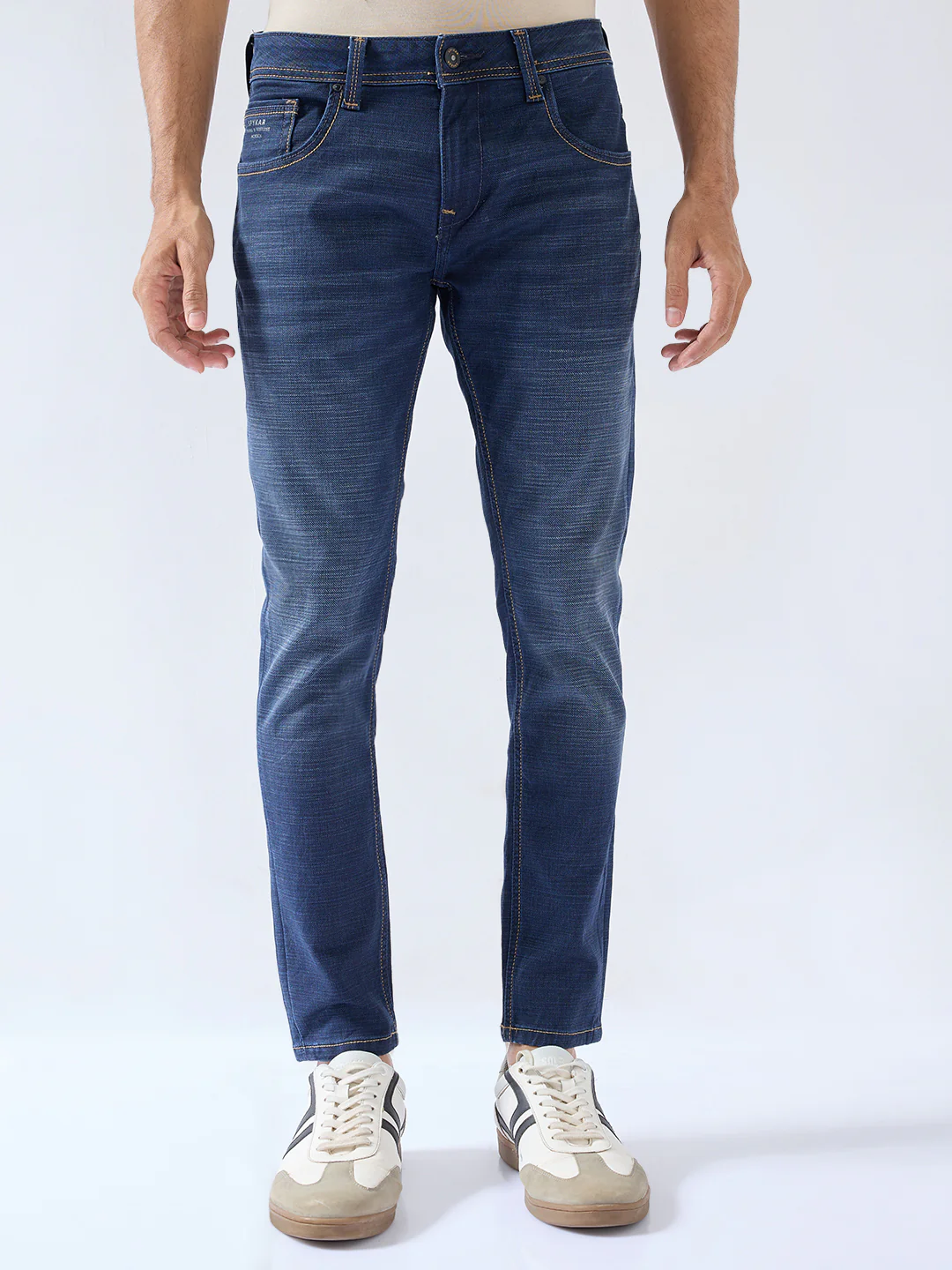 Men Kano Jeans Slim Fit Dark Blue Mid Rise - Image 2
