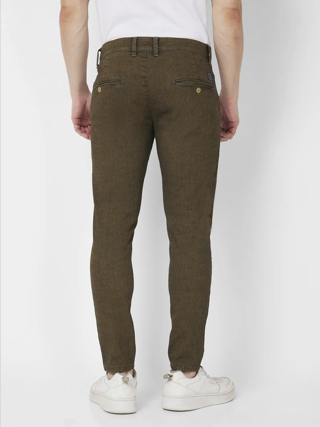 Men Kano Jeans Slim Fit Khaki Mid Rise - Image 3