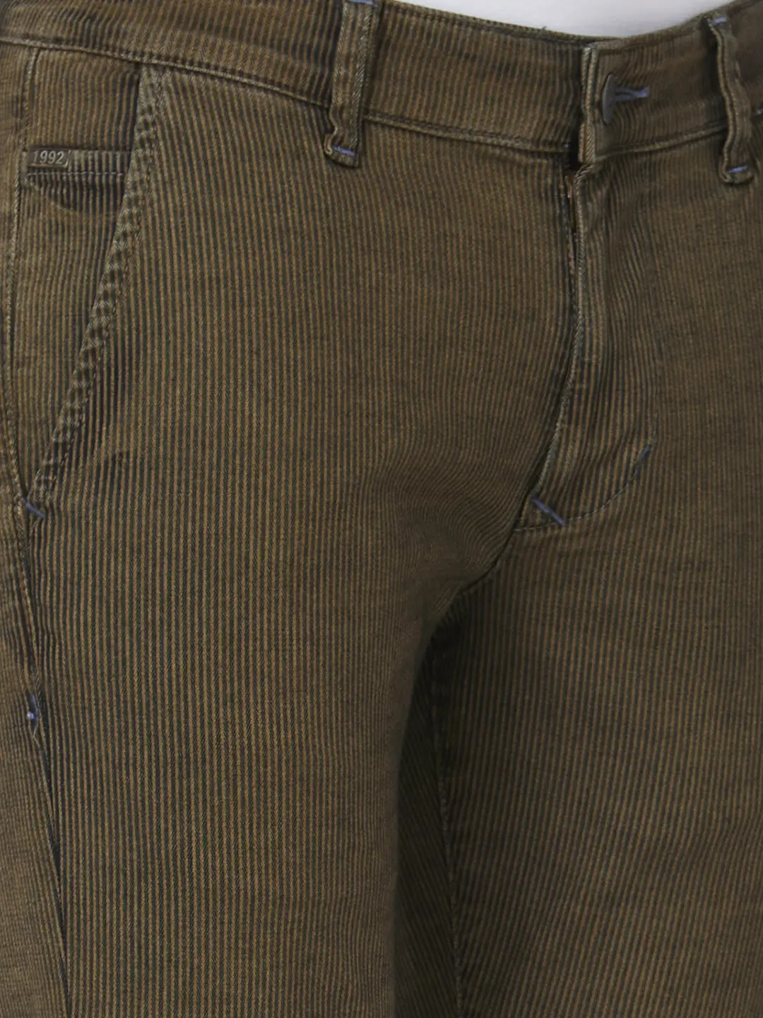 Men Kano Jeans Slim Fit Khaki Mid Rise - Image 5