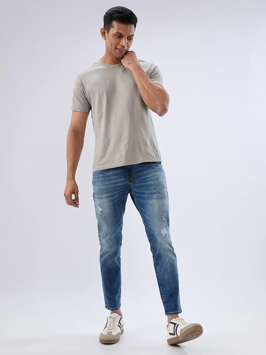 Men Kano Jeans Slim Fit Blue Mid Rise - Image 5